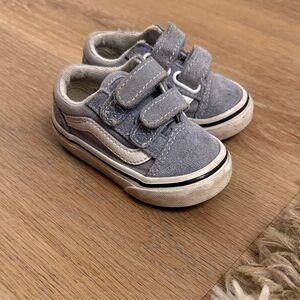 Kids Gray Velcro Sneakers